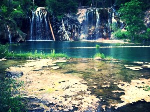 Yep, that's Hanging Lake.  So gorgeous it doesn't really even look real.