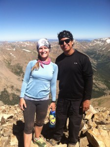 We spent approximately long enough to take this picture on the summit-it was crowded.