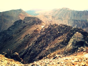 The gorgeous Ellingwood Ridge, named for the first person who climbed it in the 20'sish.  