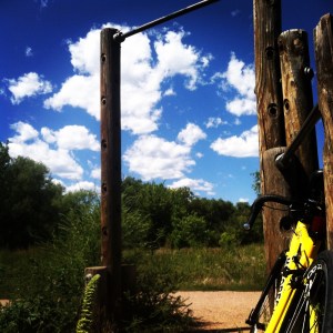 braking for pull ups on the way to Evergreen on my new bike, Blow