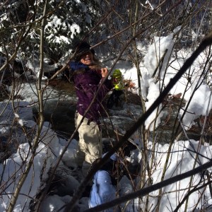 Getting water- a wonderful high point, especially since I wasn't mauled by 5 degree bears