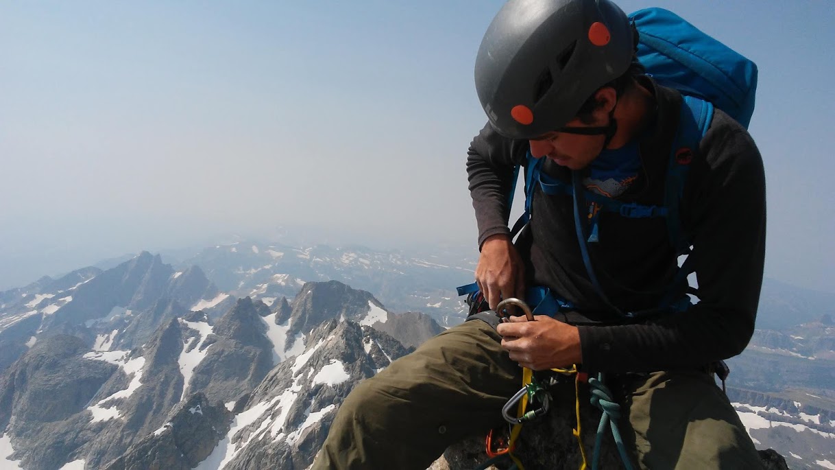 AJ sitting on exum ridge