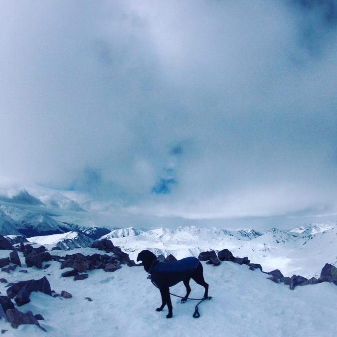 lu on a cloudy elbert